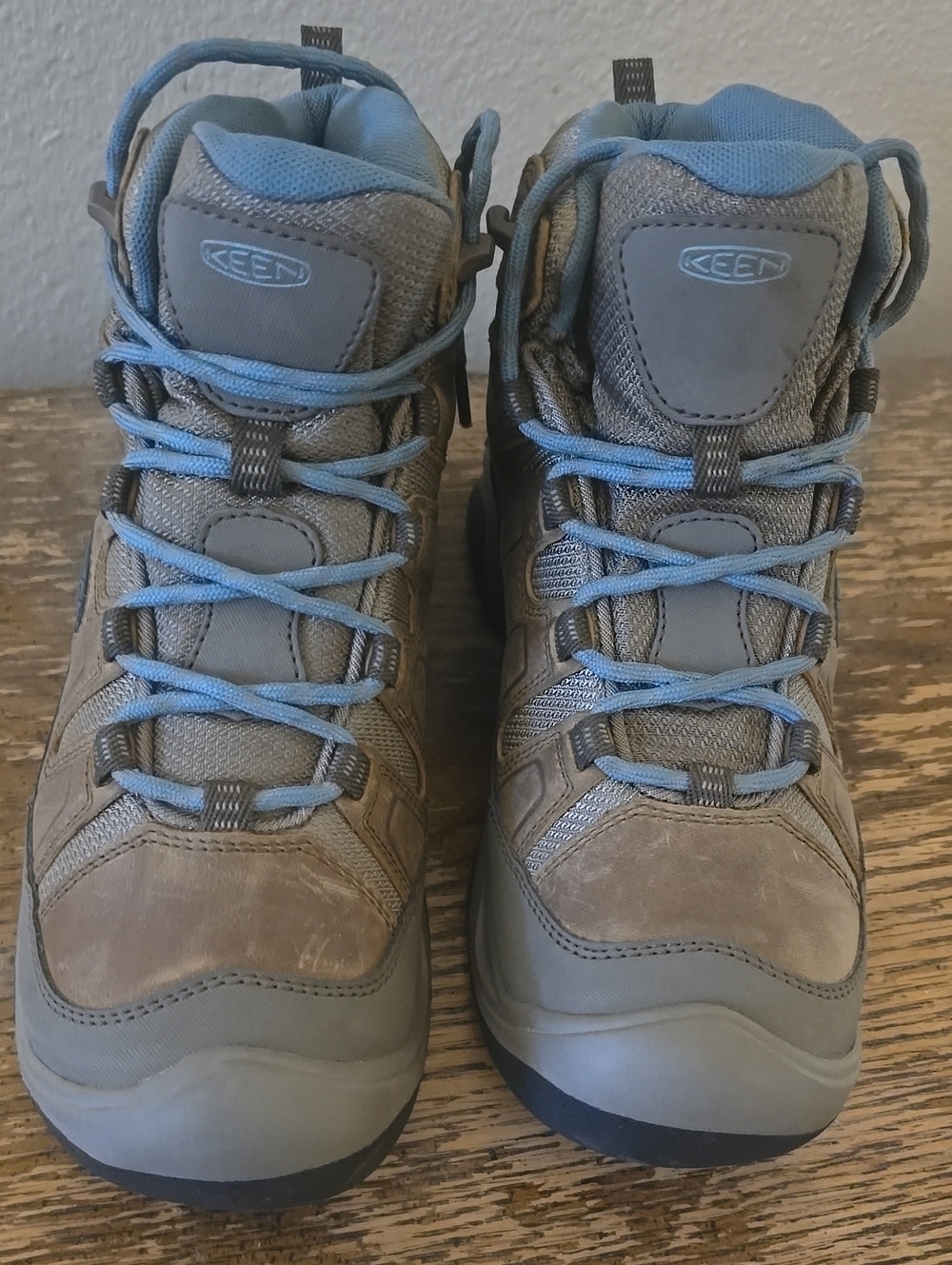 Keen Kids Brown and Light Blue Hiking Boots